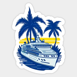 Cruise Ship Cruising Vacation Souvenir Sticker